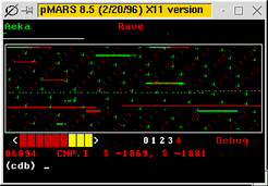 Core War PMars Screenshot