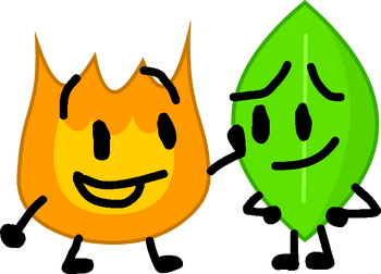 Firey and Leafy | BFDI Cringe Studios Wiki | Fandom