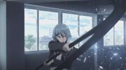 Rui using her shadow to form a scythe in the anime