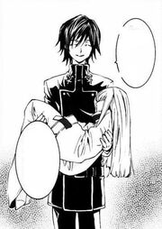 Lelouch carrying C.C. (SotC)