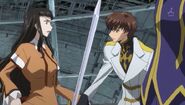 Suzaku defends Lelouch from Marianne