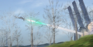 The rocket being launched.