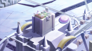 The palace as seen from above, featuring the garden designed by Clovis
