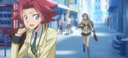 Shierly with Kallen going to school in the movie