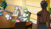 Nunnally introduces C.C. to Lelouch