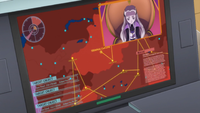 Die genaue Lage des Geass Ordens erscheint während des Gesprächs zwischen Lelouch und V.V.