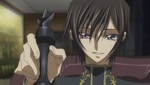 Lelouch playing chess.