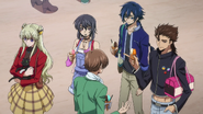 Ryo and the rest of Wyvern Squad as they appear in Code Geass: Rozé of the Recapture