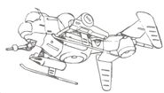 Chinese Federation VTOL Gunship Line-Art