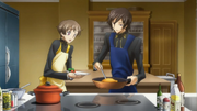 Lelouch and Rolo Cooking