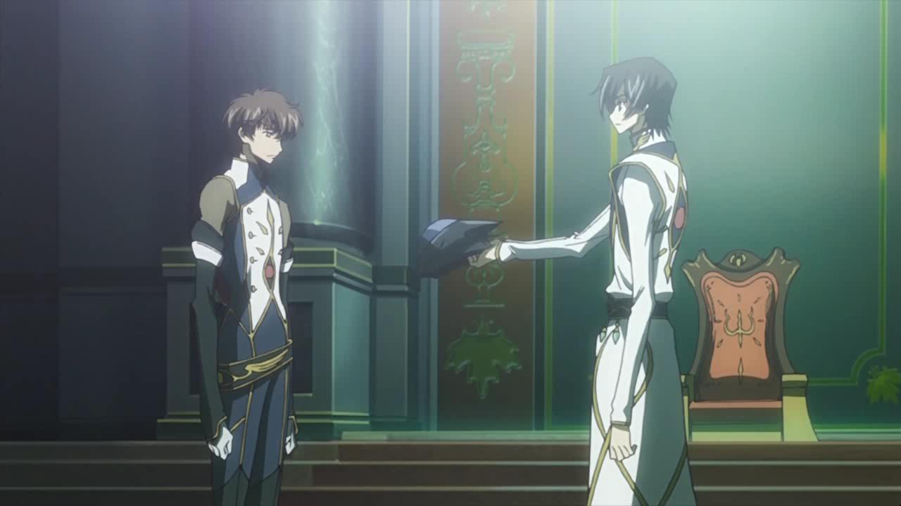 lelouch vi britannia, kururugi suzaku, and zero (code geass