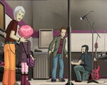 Chris introduces Aelita to Ben and Nico