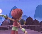 Aelita about to attack a Megatank.