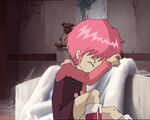 Aelita crying in her old room.