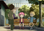 Aelita relaxing with the others.