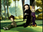 The three wait on Aelita and Jeremie to arrive.