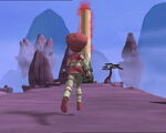 Aelita heading to the tower in Triple Trouble.