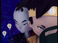 Yumi and Ulrich being chased by Mines in Sector Five.