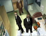 The agents and the principal investigating Jeremie's dorm.