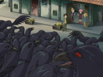 The Lyoko Warriors are looking at the possessed crows