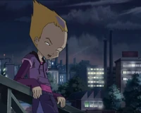 Odd impatiently waits for the rest of the group on the bridge in "Lab Rat".