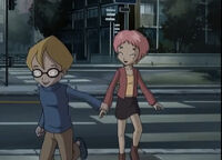 Jeremie and Aelita having fun together.