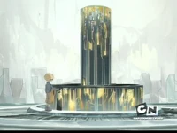 Jeremie looking at the supercomputer.