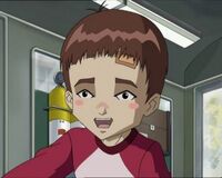 Talking to Yumi in the ambulance.