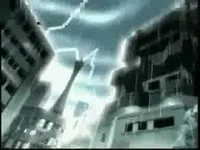 Lightning suddenly strikes a tall pillar!