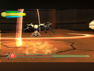 The Desert Driller firing it’s vertically and horizontally oriented ring laser.