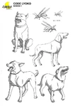 Concept art of dogs that appear in the episode. (as well as the hornets from "Swarming Attack")
