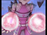 Aelita generates Energy Fields in both hands in Music to Soothe the Savage Beast.