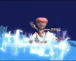 Aelita falling off Overboard.