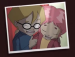 Jeremie and Aelita in a photo.