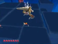 Scorpion charging up its tail.