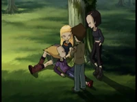 Being caught with Odd at the park.