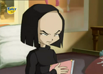 Yumi annoyed after reading on Sissi's diary how she is blackmailing Ulrich