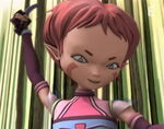 XANA taking possession of Aelita and making her attack Ulrich.