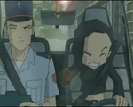 Here, Yumi is learning to drive on the track.