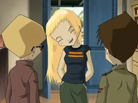 She introduces herself to Jeremie and Ulrich in the Rec Room.