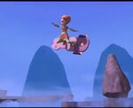 Aelita traveling on the Overboard.