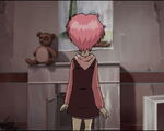 Aelita looks at a picture of a tree in her old room.