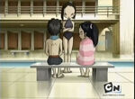 Their conversation stopped as Yumi arrives.