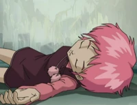 Aelita lying on the ground.
