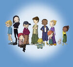 A promotional artwork of the characters from Les Enfants.