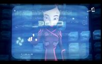 Yumi entering the code in Evolution.