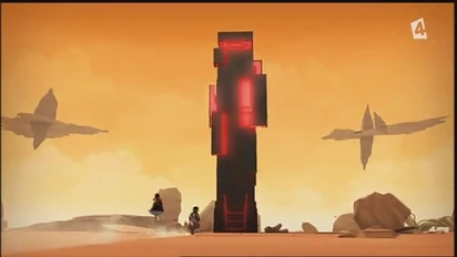 A tower activated in red, indicating X.A.N.A.'s presence.