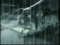 A hard storm in the city.