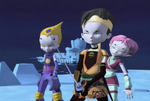 On Lyoko, Ulrich, Odd, and Aelita ready themselves for monster attacks.