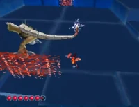 Scorpion swinging with its tail.